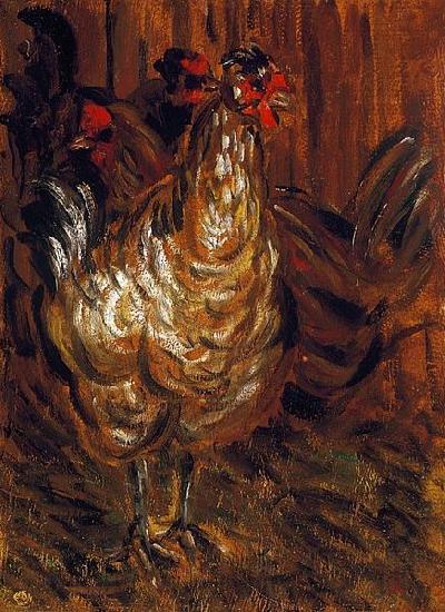 Jozsef Rippl-Ronai Cock and Hens